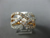 ESTATE WIDE 1.66CT DIAMOND 14KT 2 TONE GOLD 3D CRISS CROSS LOVE ANNIVERSARY RING