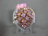 LARGE 2.67CT WHITE & PINK DIAMOND 18KT WHITE & ROSE GOLD HALO ANNIVERSARY RING