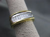 ESTATE WIDE 1.35CT DIAMOND BAGUETTE 18KT W & Y GOLD ANNIVERSARY RING SHARP 10865