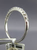 ESTATE .35CT DIAMOND 18KT WHITE GOLD 14 STONE SEMI ETERNITY ANNIVERSARY RING