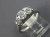 ESTATE 1.04CT DIAMOND 14KT GOLD & PLATINUM CLASSIC THREE STONE ENGAGEMENT RING