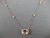 ESTATE .88CT DIAMOND & AAA MORGANITE 14KT ROSE GOLD CLASSIC BY THE YARD NECKLACE