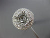 ESTATE LARGE 1.9CT DIAMOND 14K WHITE GOLD DOUBLE HALO SEMI MOUNT ENGAGEMENT RING