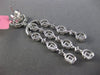 ESTATE LONG 5.31CT DIAMOND 18KT WHITE GOLD 3D CHANDELIER HANGING EARRINGS
