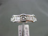 ESTATE 1.65CT DIAMOND 18K WHITE GOLD SEMI BEZEL CLASSIC WEDDING ANNIVERSARY RING