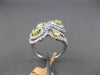 ESTATE 2.25CT WHITE & YELLOW DIAMOND 18K TWO TONE GOLD INFINITY DOUBLE HALO RING