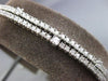 ESTATE WIDE 2.33CT DIAMOND 14K WHITE GOLD DOUBLE STRAND FLEXIBLE TENNIS BRACELET