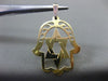 ESTATE LARGE 14KT YELLOW GOLD HANDCRAFTED STAR OF DAVID FLOATING PENDANT #18930