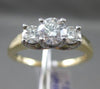 ESTATE 1.50CT DIAMOND 14KT TWO TONE GOLD 3D PAST PRESENT FUTURE ENGAGEMENT RING