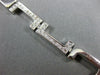 ESTATE LONG .52CT ROUND DIAMOND 14KT WHITE GOLD 3D SEMI SQUARE LINK BRACELET