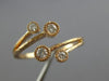 ESTATE .17CT DIAMOND 14K ROSE GOLD 4 STONE FILIGREE MILGRAIN CRISS CROSS RING