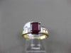 ANTIQUE 2.08CT DIAMOND & RUBY 18K WHITE & YELLOW GOLD CLASSIC ENGAGEMENT RING
