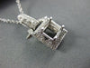 ESTATE .40CTW DIAMOND 14KT WHITE GOLD SEMI MOUNT PENDANT 11MM X 23MM #18395