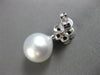 LARGE 1.96CT DIAMOND & AAA SAPPHIRE SOUTH SEA PEARL 18KT GOLD 3D FLOWER EARRINGS