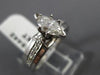 ESTATE .73CT MARQUISE CUT DIAMOND 14KT WHITE GOLD CLASSIC ENGAGEMENT RING #15442
