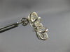 ESTATE EXTRA LARGE 1.26CT DIAMOND 14KT WHITE GOLD 3D FLOWER SNOW FLAKE EARRINGS
