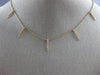 ESTATE .15CT DIAMOND 14KT YELLOW GOLD 3D CLASSIC BY THE YARD SPIKY FUN NECKLACE
