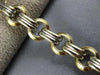 ESTATE 14KT WHITE & YELLOW GOLD 3D ITALIAN HANDCRAFTED CIRCULAR BRACELET #22721