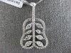 ESTATE LARGE 2.07CT DIAMOND 18KT WHITE GOLD ROUND & MARQUISE EXOTIC PEAR PENDANT