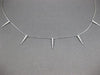 ESTATE .15CT DIAMOND 14KT WHITE GOLD 3D CLASSIC BY THE YARD SPIKY FUN NECKLACE