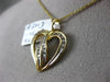 ESTATE .25CT DIAMOND 14KT YELLOW GOLD 3D OPEN HEART FLOATING LOVE PENDANT