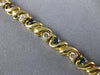 ESTATE 3.09CT DIAMOND & AAA SAPPHIRE 14K YELLOW GOLD 3D INFINITY TENNIS BRACELET