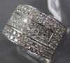 ESTATE LARGE 2.02CT ROUND & PRINCESS DIAMOND 18KT WHITE GOLD 3D ANNIVERSARY RING