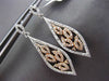 ESTATE .50CT DIAMOND 14KT WHITE & ROSE GOLD 3D FILIGREE HANGING EARRINGS