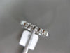 ESTATE .15CT DIAMOND 14KT WHITE GOLD 3D 5 STONE CHANNEL WEDDING ANNIVERSARY RING