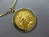 ESTATE 14KT YELLOW GOLD HANDCRAFTED CONFIRMATION FLOATING PENDANT & CHAIN #24988