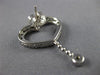 ESTATE 1.44CT DIAMOND 14KT WHITE GOLD 3D OPEN HEART LOVE HANGING EARRINGS #18173