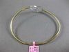 ESTATE .55CT DIAMOND 14KT TWO TONE GOLD 3D CRISS CROSS FLEXIBLE BANGLE BRACELET