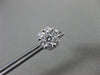 ESTATE LARGE 1.0CT DIAMOND 14KT WHITE GOLD CLASSIC CLUSTER FLOWER STUD EARRINGS