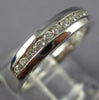 ESTATE .25CT DIAMOND 18K WHITE GOLD 3D SEMI ETERNITY CHANNEL ANNIVERSARY RING