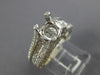 ESTATE LARGE 1.65CT DIAMOND 14K WHITE GOLD 3D CLASSIC SEMI MOUNT ENGAGEMENT RING