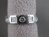 ESTATE PRINCESS ROUND DIAMOND BEZEL ANNIVERSARY WEDDING 14KT W GOLD RING #16953