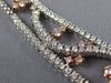 ESTATE LARGE GIA 19.52CT WHITE & PINK DIAMOND 18KT 2 TONE GOLD ETERNITY NECKLACE