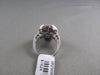 ANTIQUE  WIDE 1.15CT DIAMOND & AAA BLUE SAPPHIRE 14KT WHITE GOLD 3D FLOWER RING