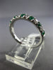 ESTATE .70CT DIAMOND & AAA EMERALD 14K WHITE GOLD COMFORT FIT ANNIVERSARY RING