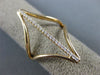 ESTATE EXTRA LARGE .12CT DIAMOND 14KT ROSE GOLD 3D V SHAPE TRIANGULAR BAR RING