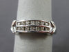 ESTATE .50CT ROUND CUT DIAMOND 14KT WHITE GOLD CLASSIC 2 ROW CHANNEL LOVE RING