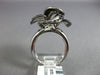 EXTRA LARGE 2.93CT WHITE & BLACK DIAMOND 18K WHITE GOLD MULTI LEAF FLOWER RING