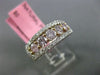 ESTATE WIDE 1.25CT DIAMOND 18K 2 TONE GOLD 5 STONE HALO WEDDING ANNIVERSARY RING