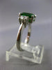 ESTATE 1.89CT DIAMOND & TOURMALINE 18K WHITE GOLD 3 STONE ENGAGEMENT RING #25289