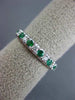 ESTATE .70CT DIAMOND & AAA EMERALD 14K WHITE GOLD COMFORT FIT ANNIVERSARY RING
