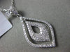 ESTATE .50CT DIAMOND 14KT WHITE GOLD 3D MICRO PAVE TEAR DROP FLOATING PENDANT