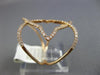 ESTATE WIDE .29CT DIAMOND 18KT ROSE GOLD 3D OPEN STAR FLOWER INFINITY LOVE RING