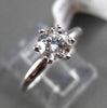 ESTATE .66CT DIAMOND 14KT WHITE GOLD CLASSIC SOLITAIRE ENGAGEMENT RING BEAUTIFUL