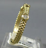 ESTATE .11CT DIAMOND 14KT WHITE GOLD ETOILE BEZEL LEAF ETERNITY ANNIVERSARY RING