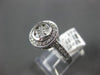 ESTATE WIDE .65CT DIAMOND 14KT WHITE GOLD 3D ROUND CLUSTER FRIENDSHIP LOVE RING